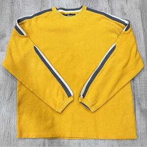 VTG Y2K Bullhead Stripe Sweater Men's XL Pullover Skater Grunge Ribbon Preppy